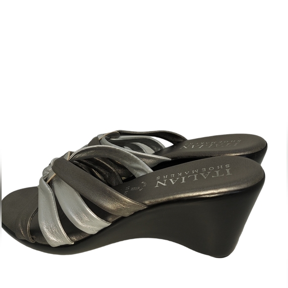 Italian Shoemakers Open Toe Wedge Sandals Women's Size 7 - Picture 4 of 6